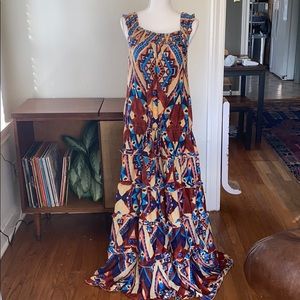 Torn by Ronny Kobo aztec print dress